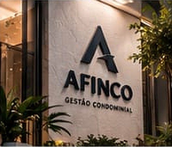 Letreiro da AFINCO Gestão Condominial na fachada